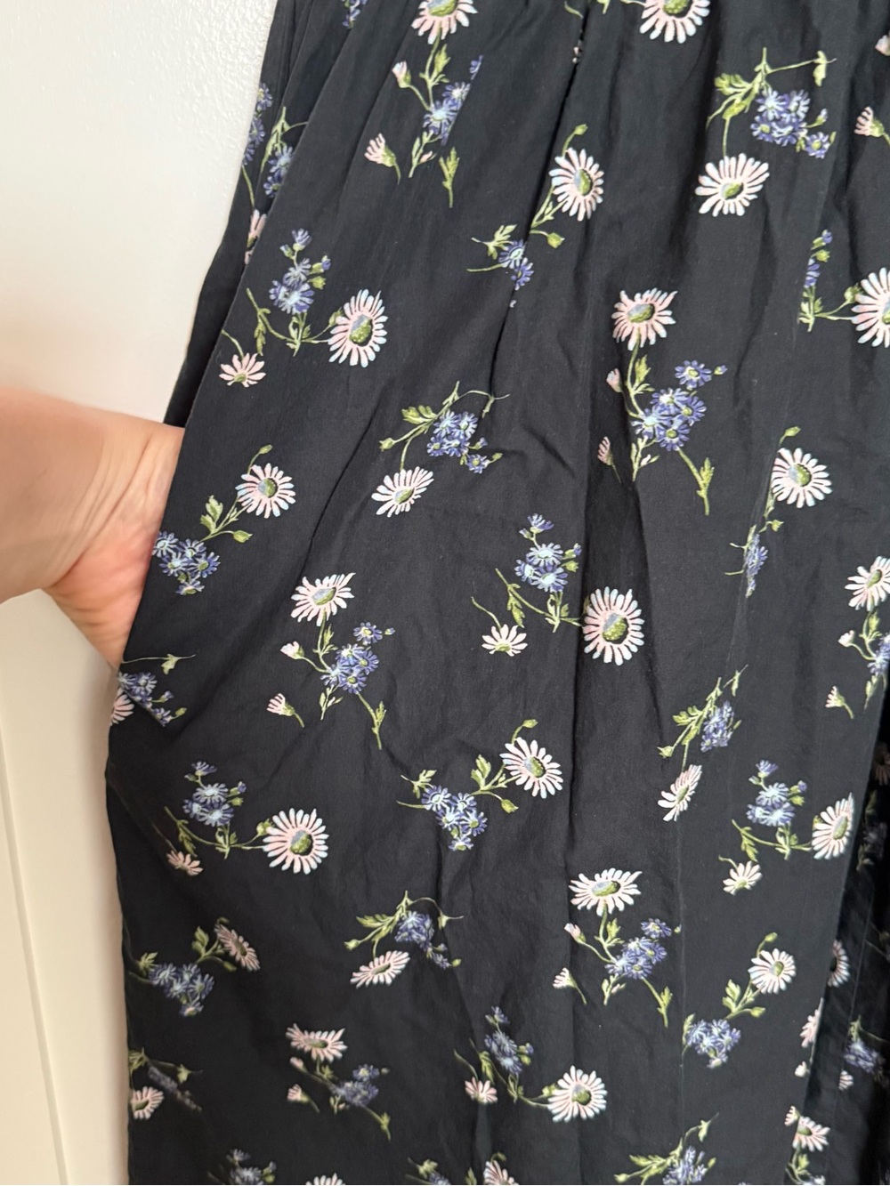 Christy Dawn Farm To Closet Midi Dress XL Navy Floral Short Sleeve Cottagecore - Picture 6 of 13